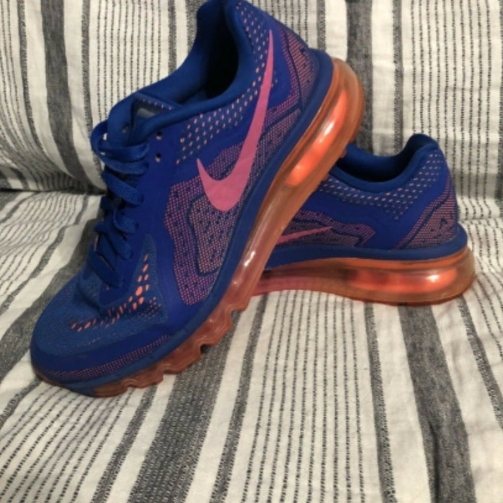 Nike Air Max 2014 Running Shoes Blue Pink | Women's Size 7
